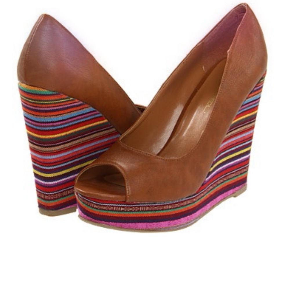 Charlotte Russe Aztec Wedge Heels